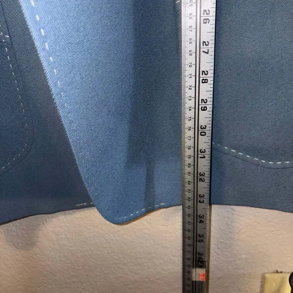 Vintage Johnny Carson Blue Leisure Blazer Jacket With Polka Dot Lining